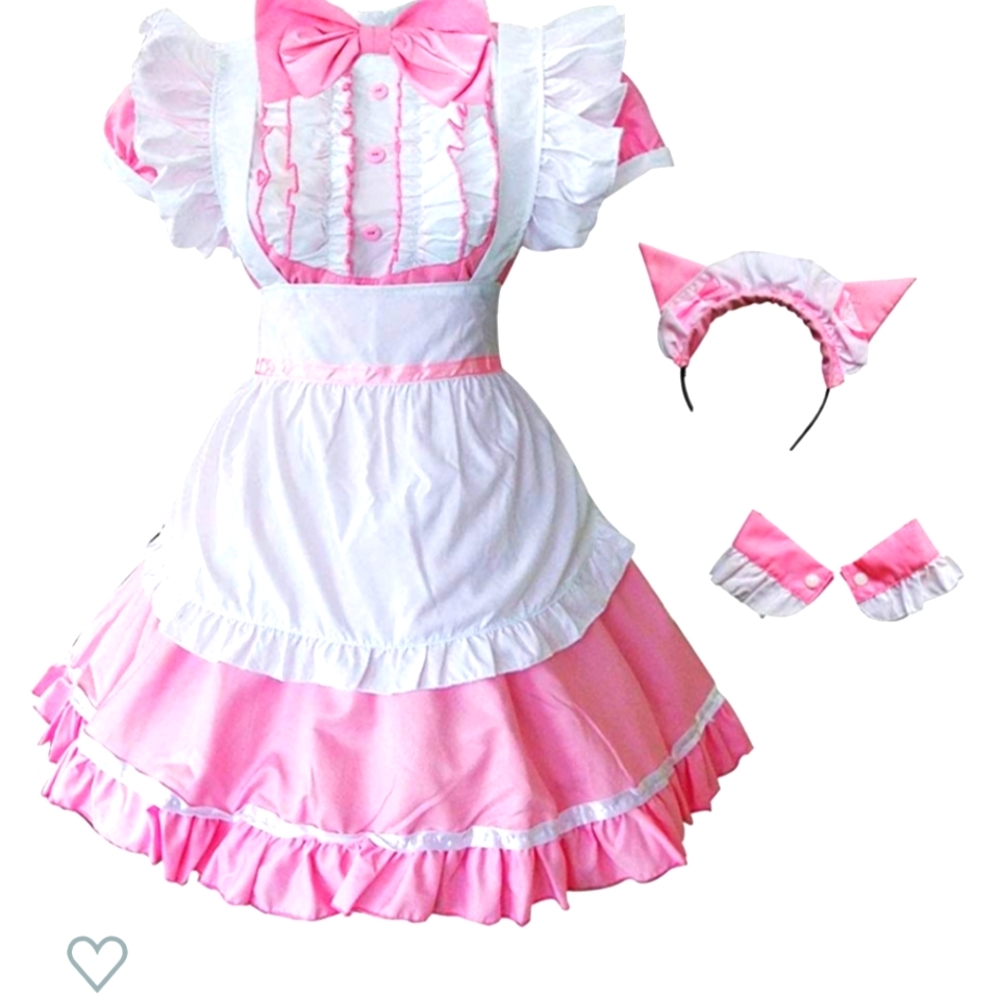 Maiden Maid cosplay costume pink  girlie size medium
